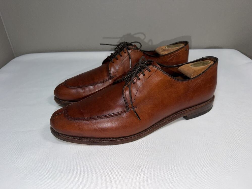 Allen Edmonds Delray Split Toe Chili Brown Leather Dress Shoes Men’s Size 10.5 C